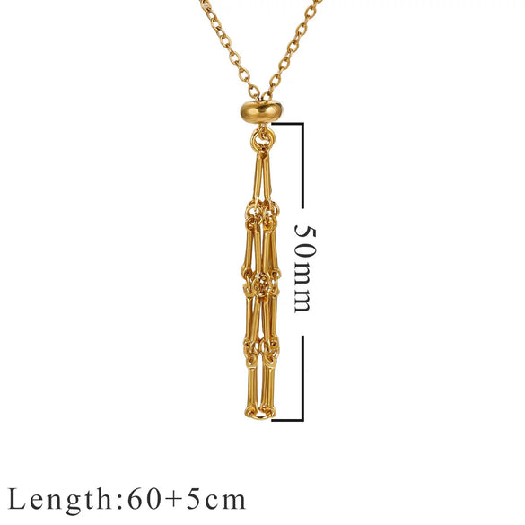 Jewelry Stainless Steel Geometric Net Bag Woven Pendant With Natural Crystal Accessories Electroplated