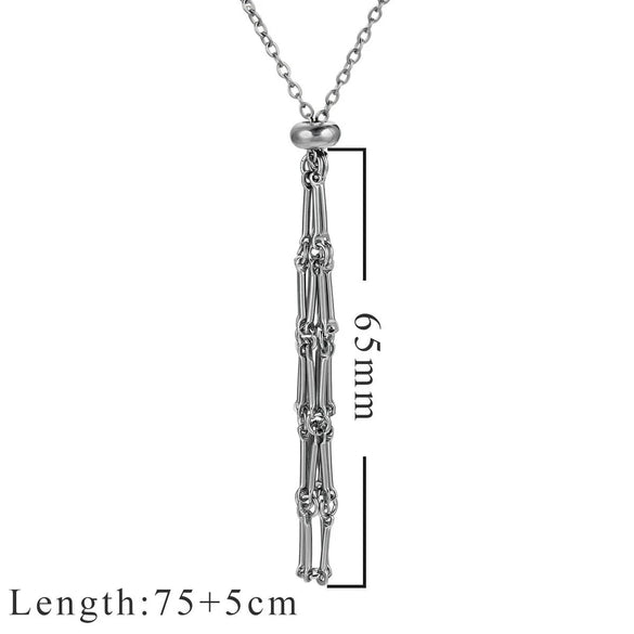 Jewelry Stainless Steel Geometric Net Bag Woven Pendant With Natural Crystal Accessories Electroplated