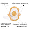 Jewelry Stainless Steel Geometric Open Ring Electroplating Women's