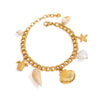 Jewelry Stainless Steel Geometric Pendant Bracelet With Electroplating Quiet Design Fashion