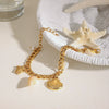 Jewelry Stainless Steel Geometric Pendant Bracelet With Electroplating Quiet Design Fashion