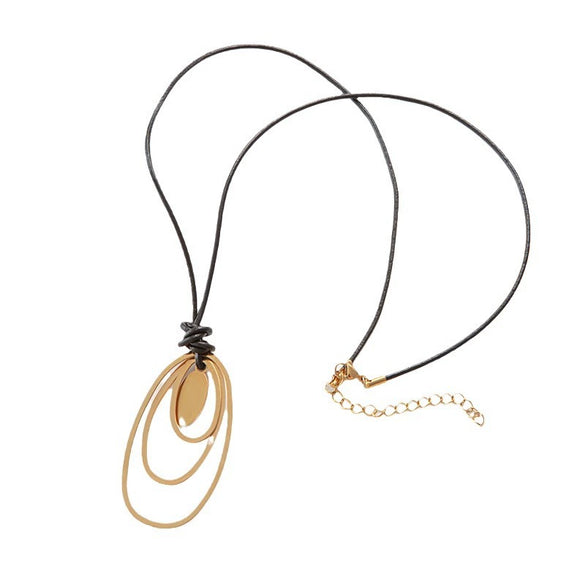 Jewelry Stainless Steel Geometric Pendant Necklace Electroplating