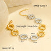 Jewelry Stainless Steel Geometric Retro Electroplated Ring Earrings Bracelet For Women