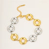 Jewelry Stainless Steel Geometric Retro Electroplated Ring Earrings Bracelet For Women