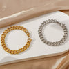 Jewelry Stainless Steel Geometric Single Grinding Electroplating Unisex Bracelet