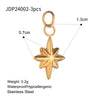 Jewelry Stainless Steel Geometric Star Moon Pendant Electroplated