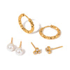 Jewelry Stainless Steel Geometric Style Electroplated Earrings