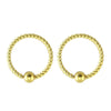 Jewelry Stainless Steel Geometric Threaded Ball Nose Ring Open Ear Ring Universal Hoop Earrings Piercing Electroplated Unisex