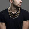 Jewelry Stainless Steel Geometric Wave Cuban Necklace With Electroplating Treatment Unisex
