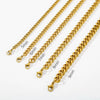 Jewelry Stainless Steel Geometric Wave Cuban Necklace With Electroplating Treatment Unisex