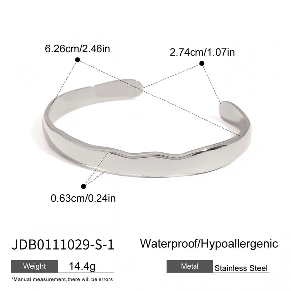 Jewelry Stainless Steel Gold Double Ring Bracelet Electroplating Geometric Design