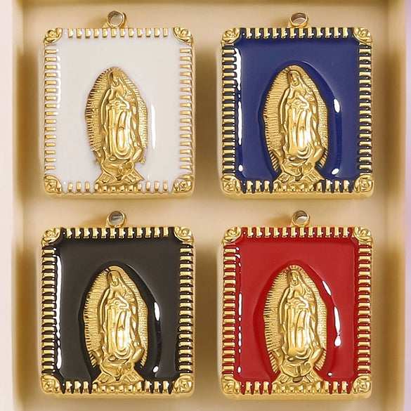 Jewelry Stainless Steel Gold Plated Oil Drops Cartoon Characters Pendant
