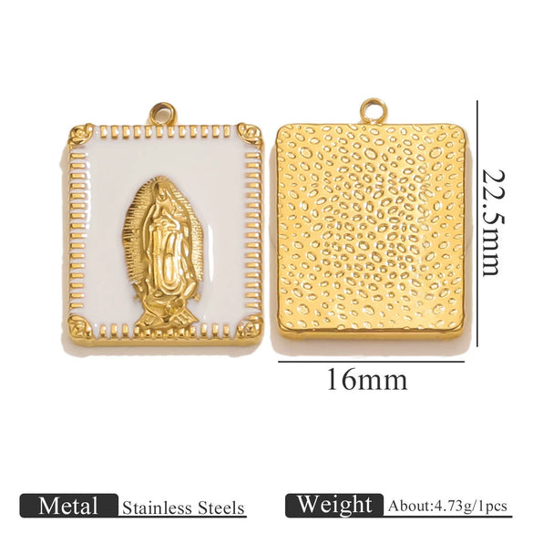 Jewelry Stainless Steel Gold Plated Oil Drops Cartoon Characters Pendant