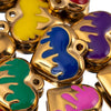 Jewelry Stainless Steel Heart Dripping Oil Pendant For Diy Necklace Earrings Handmade