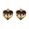Jewelry Stainless Steel Heart Dripping Oil Pendant For Diy Necklace Earrings Handmade