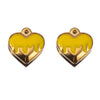 Jewelry Stainless Steel Heart Dripping Oil Pendant For Diy Necklace Earrings Handmade