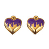 Jewelry Stainless Steel Heart Dripping Oil Pendant For Diy Necklace Earrings Handmade