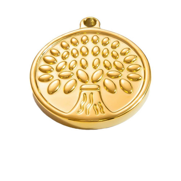 Jewelry Stainless Steel Heart Moon Pendant Electroplated Totem Handmade Light Luxury Accessories