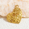 Jewelry Stainless Steel Heart Moon Pendant Electroplated Totem Handmade Light Luxury Accessories