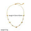 Jewelry Stainless Steel Heart Pattern Electroplated Women's Regular Chain Necklace And Bracelet