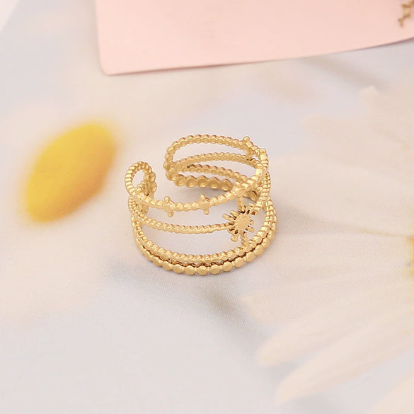 Jewelry Stainless Steel Heart Ring Women's Natural Style