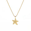 Jewelry Stainless Steel Heart Shape Electroplating Women's Fashion Ol Starfish Necklace Earrings Ring Suit