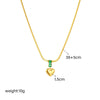 Jewelry Stainless Steel Heart Shape Retro Fashion Electroplating Pendant Clavicle Chain For Women
