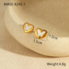 Jewelry Stainless Steel Heartshaped Animal Zodiac Electroplating Women's Necklace And Earrings