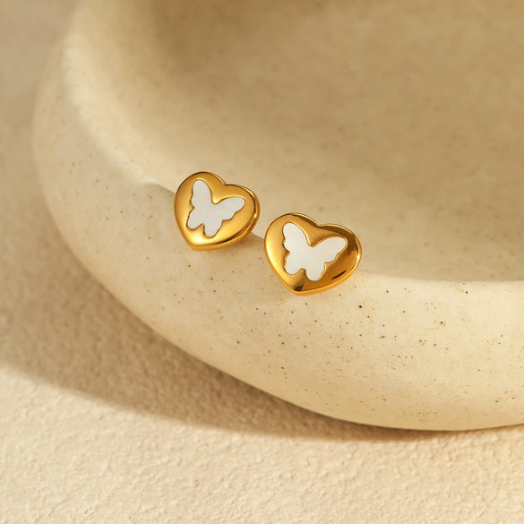 Jewelry Stainless Steel Heartshaped Animal Zodiac Electroplating Women's Necklace And Earrings