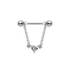 Jewelry Stainless Steel Heartshaped Mushroom Rose Breast Ring With Rhinestones Electroplating Animal Zodiac Style
