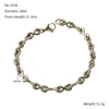 Jewelry 316L Stainless Steel Hiphop Bracelet Goldplated Geometric Design Unisex