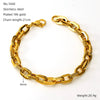 Jewelry 316L Stainless Steel Hiphop Bracelet Goldplated Geometric Design Unisex