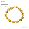 Jewelry 316L Stainless Steel Hiphop Bracelet Goldplated Geometric Design Unisex