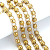 Jewelry Stainless Steel Hollow Goldplated Necklace With Brushed Barrel Gold Chain And Vacuum Gold Plating Treatment