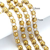 Jewelry Stainless Steel Hollow Goldplated Necklace With Brushed Barrel Gold Chain And Vacuum Gold Plating Treatment