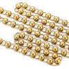 Jewelry Stainless Steel Hollow Goldplated Necklace With Brushed Barrel Gold Chain And Vacuum Gold Plating Treatment