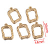 Jewelry Stainless Steel Hydraulic Hollow Square Pendant Hiphop Punk Style Necklace Electroplated