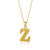 Jewelry Stainless Steel Imitation Gold Metallic Stylish Electroplated Letter Necklace