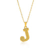 Jewelry Stainless Steel Imitation Gold Metallic Stylish Electroplated Letter Necklace