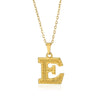 Jewelry Stainless Steel Imitation Gold Metallic Stylish Electroplated Letter Necklace
