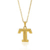 Jewelry Stainless Steel Imitation Gold Metallic Stylish Electroplated Letter Necklace