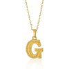 Jewelry Stainless Steel Imitation Gold Metallic Stylish Electroplated Letter Necklace