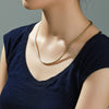 Jewelry Stainless Steel Imitation Pearl Geometric Beaded Necklace For Women With Electroplating