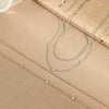 Jewelry Stainless Steel Inlaid Zircon Geometric Stacked Necklace Electroplated For Women