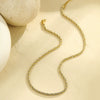Jewelry Stainless Steel 18K Gold Electroplating Geometric Style Necklace Bracelet Set
