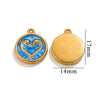 Jewelry Stainless Steel 18K Gold Plated Fish Pattern Diy Handmade Pendant Necklace Earrings Hanging Accessories