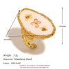 Jewelry Stainless Steel 18K Gold Plated Flower Patterned Opening Ring For Women