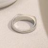 Jewelry Stainless Steel 18K Gold Plated Geometric Letter Ring Electroplating