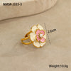 Jewelry Stainless Steel 18K Gold Plated Geometric Style Camellia Oil Drop Flower Necklace Ring Earrings
