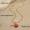 Jewelry Stainless Steel 18K Gold Plated Geometric Style Camellia Oil Drop Flower Necklace Ring Earrings
